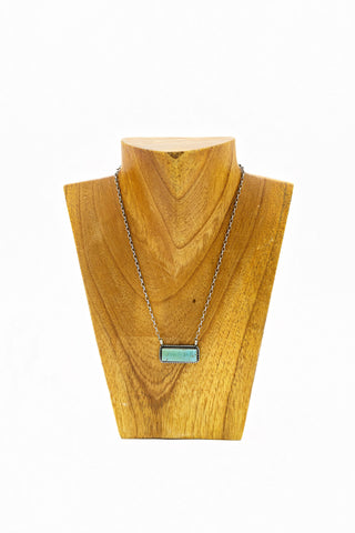 Small Bar Necklace - Kingman Turquoise