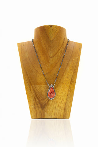 Aubrie Necklace - Red Spiny Oyster