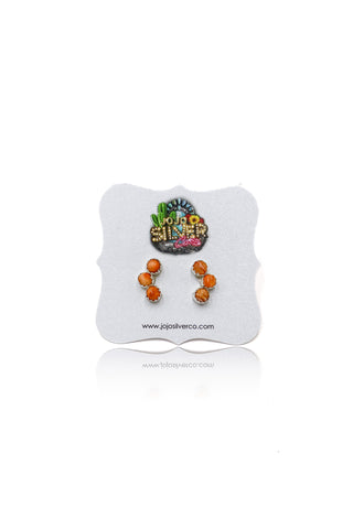 Kenzie Studs - Orange Spiny