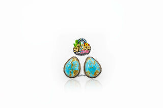 Free Form Studs - Boulder Turquoise