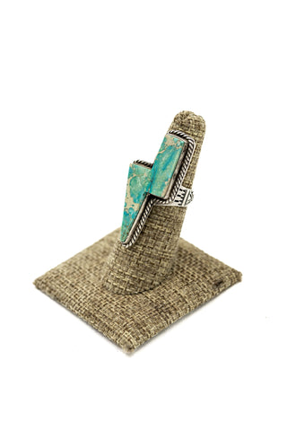 Lightning Bolt Ring - Kingman Turquoise