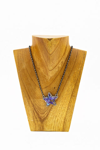 Star Necklace - Purple Mojave