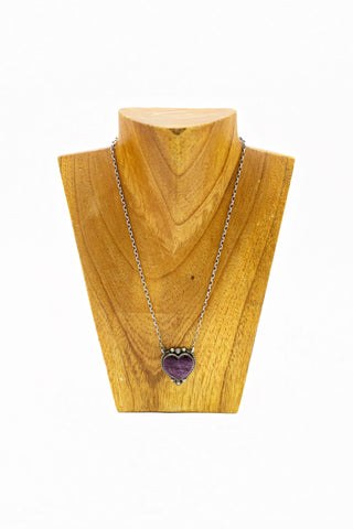 Heart Necklace - Purple Spiny Oyster