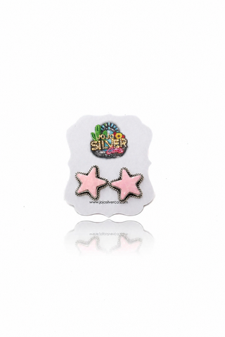 Star Studs - Pink Conch