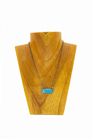 Large Bar Necklace - Kingman Turquoise