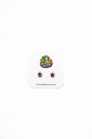 Rasey Studs - Purple Opal