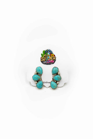 Harper Studs - Kingman Turquoise