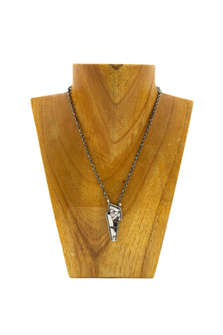 Lightning Bolt Necklace - White Buffalo