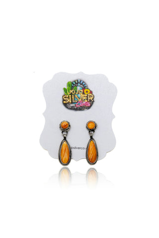 Emily Earrings - Orange Spiny Oyster