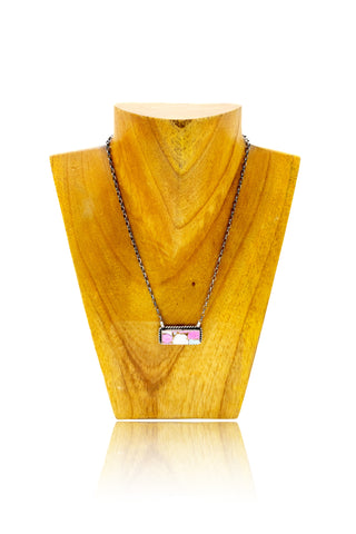 Large Bar Necklace - Cotton Candy