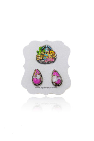 Free Form Studs - Cotton Candy