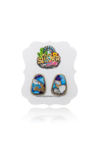 Addison Studs -Lavender Dahlia