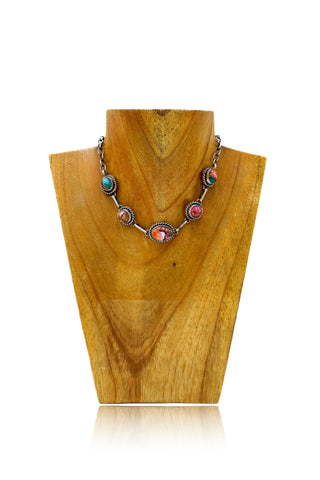 Choker Necklace - Orange Dahlia